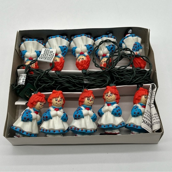 Raggedy Ann 10 String Light Set 1988 New - Picture 4 of 4